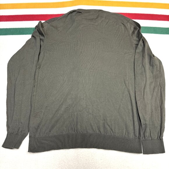 ASKET The‎ Cotton Sweater Mens Size M Short Olive Green 100% Organic Cotton - Picture 3 of 9